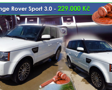 17.10.2019 Dražba automobilu Range Rover Sport 3.0. Vyvolávací cena 229.900 Kč, ➡️ ID643284