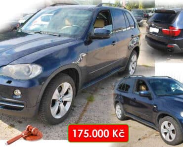 16.3.2022 Aukce automobilu BMW X5 3,0D X-DRIVE. Vyvolávací cena 175.000  Kč, ➡️ ID855415