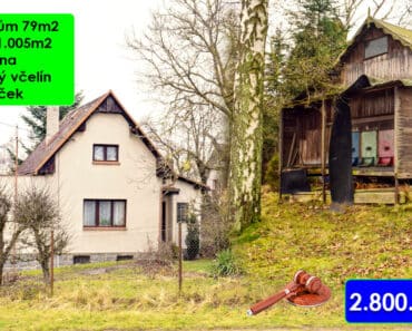 23.3.2023 Aukce nemovitosti (Rodinný dům 79m2, zahrada 1.005m2). Vyvolávací cena 2.800.000 Kč, ➡️ ID897105 23.3.2023 Aukce nemovitosti (Rodinný dům 79m2, zahrada 1.005m2). Vyvolávací cena 2.800.000 Kč, ➡️ ID897105