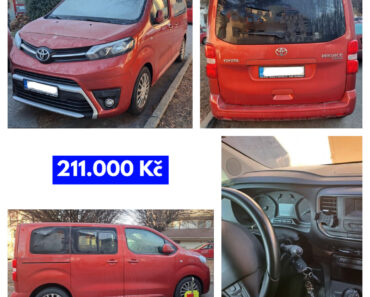 9.4.2025 Dražba automobilu Toyota Proace. Vyvolávací cena 211.000 Kč ➡️ ID1009010