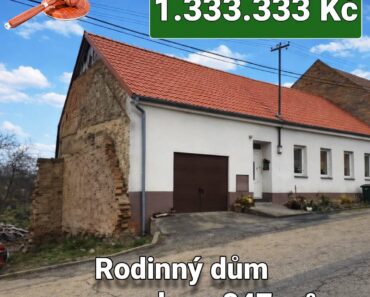 29.4.2026 Dražba nemovitosti (Rodinný dům s pozemkem 847 m²). Vyvolávací cena 1.333.333 Kč ➡️ ID1071494 29.4.2026 Dražba nemovitosti (Rodinný dům s pozemkem 847 m²). Vyvolávací cena 1.333.333 Kč ➡️ ID1071494